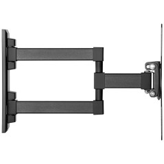 "Basic FULLMOTION TV Wall Mount (S) - Stunning Black Design for 23'' to 42'' TVs - Fully Movable Double Arm Joint for Ultimate V